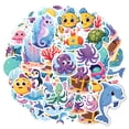 thumbnail image 1 of 35pcs-50pcs Cartoon Animal Stickers Ocean Stickers Cute Aquatic Stickers Funny Decals for Suitcase Fridge, 1 of 5