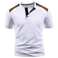 thumbnail image 2 of pstuiky camiseta de hombre, Blusa de manga corta de color liso para hombre, estilo informal de verano, a la moda camisetas de hombre xxxl, 2 of 4