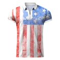 thumbnail image 4 of Ramiter Independence Day Men'S Polo Shirt TheFlagshirt Men's Patriotic Performance Golf American Flag Classic Fit Polo Shirt Red,XL, 4 of 4