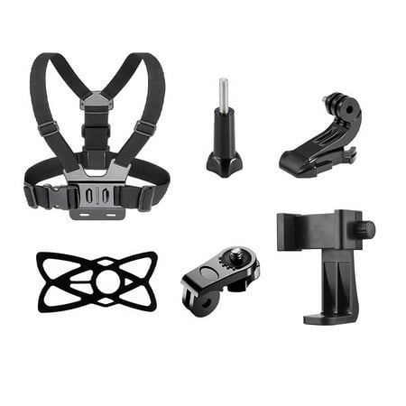 Image of Andoer 6-in-1 Chest Strap Mount Adjustable Chest Harness Belt with Rotatable Phone Clip Replacement for GoPro Hero10 9 8 7 6 5 4 Session 3+ 3 2 1 Fusion OSMO Cameras Smartphones