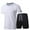 White, variant on ZZwxWA Men's Short Sleeve T-Shirts and Shorts Sets 2 Piece Summer Outfits Solid Color Tracksuits Casual Sports Suits Tax Free Weekend