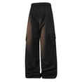 thumbnail image 3 of Ohufall Hiking Pants For Men Solid Color Wide Cargo Pant Outdoor Breathable Daily Sweat Pant, 3 of 8