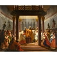 thumbnail image 3 of Jean Alaux 18x15 Black Modern Framed Museum Art Print Titled - Baptism of Clovis (1825), 3 of 5