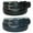 Black and Navy, variant on CTM Kid's Basic Leather Dress Belt (Pack of 2 Colors)