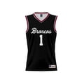 thumbnail image 2 of Youth GameDay Greats #1 Black Santa Clara Broncos Lightweight Collegiate Basketball Fashion Jersey, 2 of 3