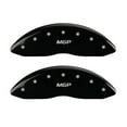 thumbnail image 2 of Set of 4 MGP Caliper Covers 23216Smgpbk, Engraved Front and Rear: MGP, Black Powder Coat Finish, Silver Characters Fits select: 2003 MERCEDES-BENZ SL 500R, 2004-2006 MERCEDES-BENZ SL 500, 2 of 6