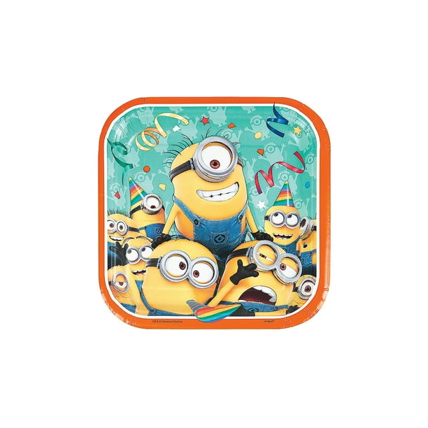 Minions Dessert Plates Party Supplies 8 Pieces