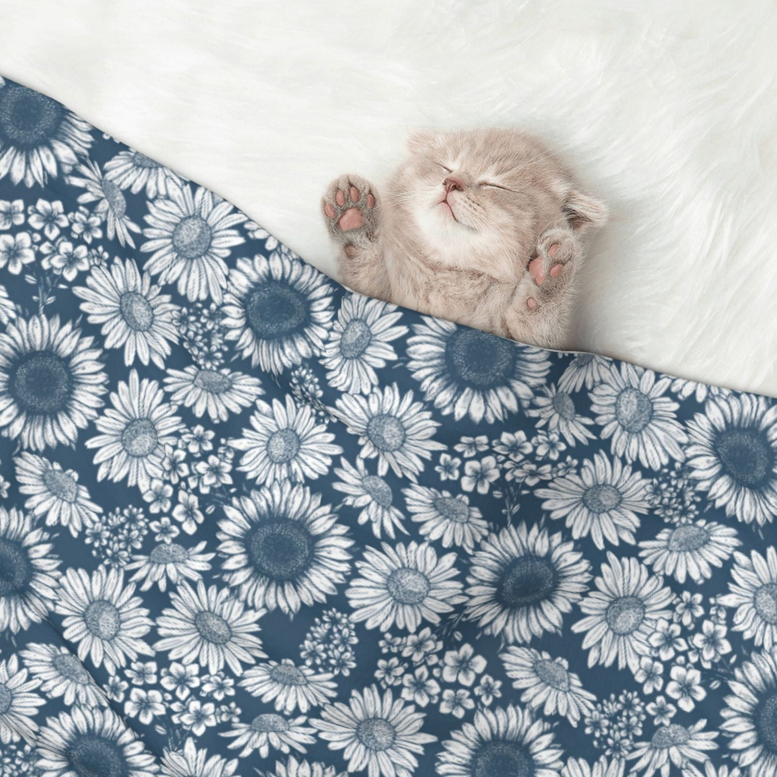 Naloa Sunflowers Dog Blanket, 3 Sizes Cat Blanket for Indoor Cats Large Medium Small Dog Gifts-Small