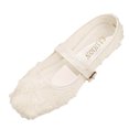 thumbnail image 2 of Crunowin Women's Lace-Up Elastic Low-Heeled Shoes, Fashionable Casual Breathable Spring/Summer Mesh Upper Trendy Comfortable Footwear Beige 9.5, 2 of 9
