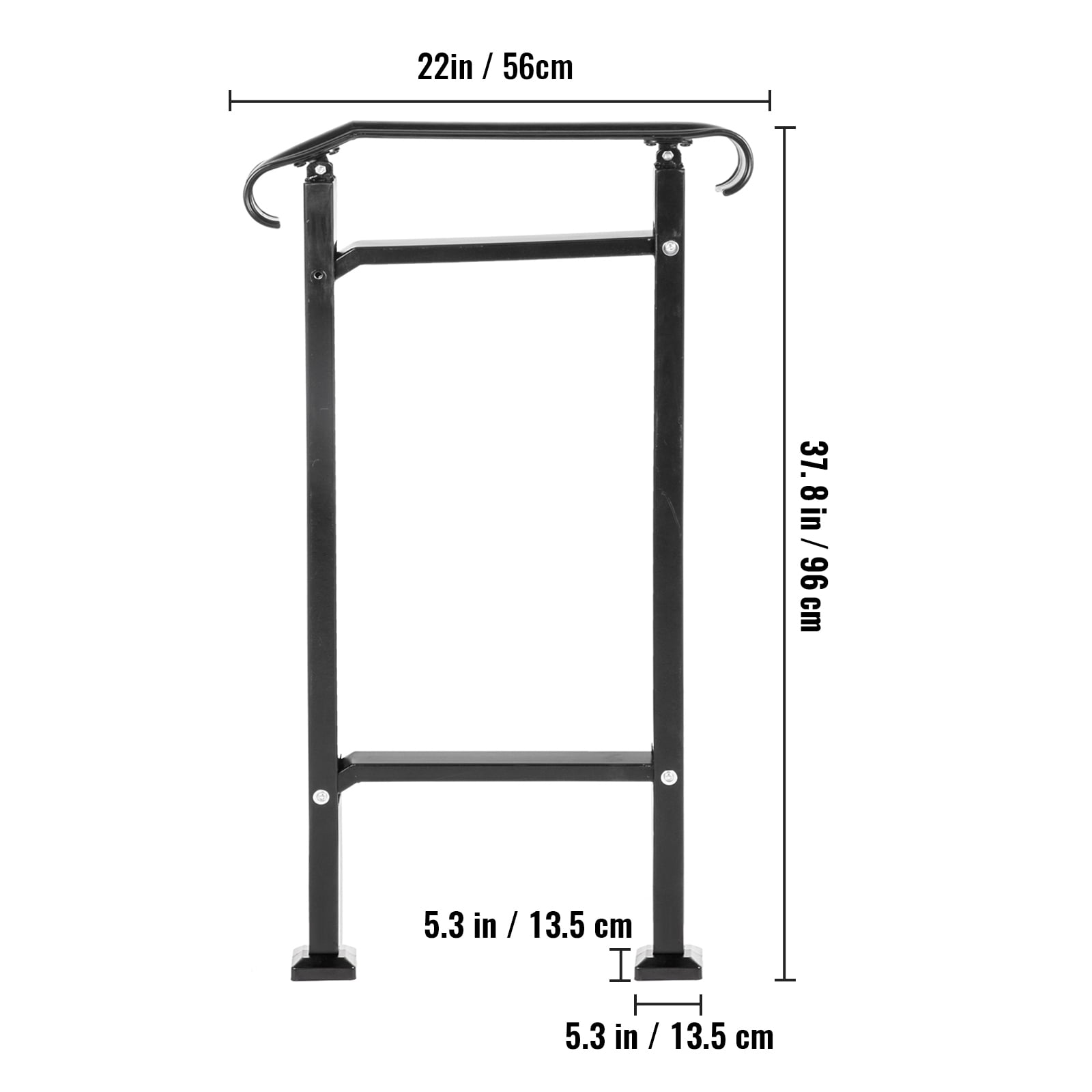 BENTISM Wrought Iron Handrail Stair Railing Fit 1 Step Adjustable Hand Rail