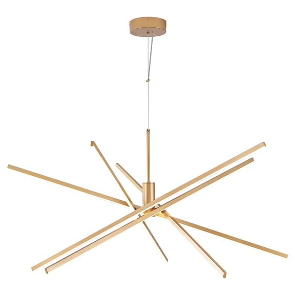 Gold Chandelier 47” Big High Ceiling Chandeliers Big Modern Remote Control Chandelier for Large Living Room Dining Room Foyer