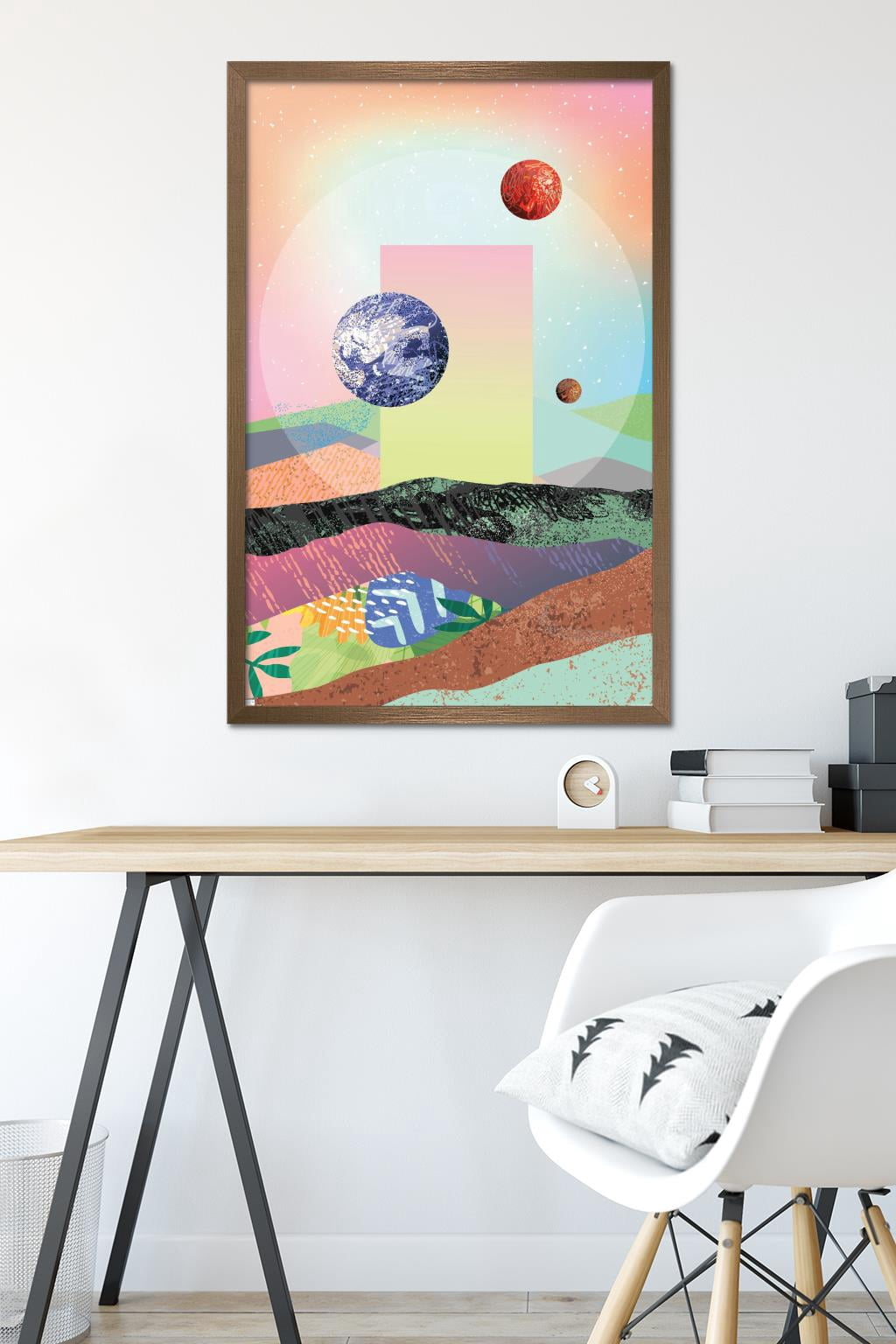 Abstract Space Wall Poster, 22.375" x 34" Framed
