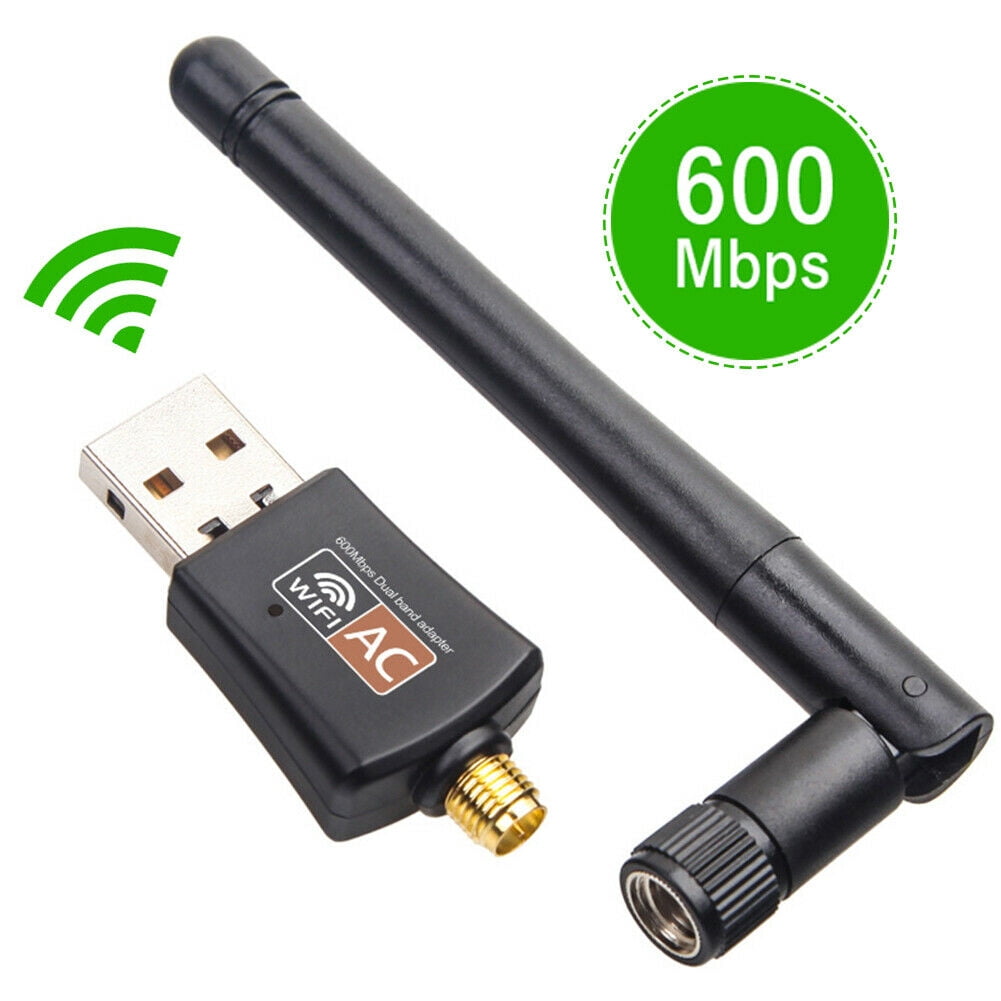 1200Mbps Dual Band 2.4/5Ghz Wireless USB WiFi Network`Adapter w/Antenna 802.1 PQ 