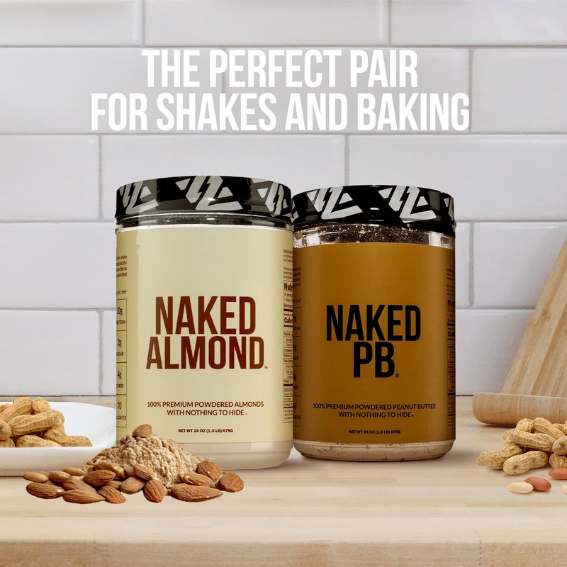 NAKED Almond Protein Powder from small dairy farms, Only 1 Ingredient, Vegan, Gluten-Free, No Additives, No Salt, No Sugar - 38 Servings - 1.5LB