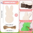thumbnail image 3 of 60 Piezas de Conejito de Pascua Inacabado Adornos de Madera Peep Bunny Recortes de Madera para Pintar Madera en -Rebanadas de Conejo, 3 of 7