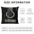 thumbnail image 5 of Nawypu  Simple Music Throw Pillow Covers Black and White Piano&nbsp;Keyboard Guitar Vinyl Record with Inspirational Quotes Letters Pillow Cases Cushion Cover, 5 of 5