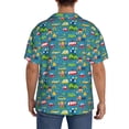 thumbnail image 3 of Lsque Cars Transportation print Men's Cuban Collar Short Sleeve Shirt Summer Beachwear Casual Button Down Fashionable Vacation Leisure Shirt-3X-Large, 3 of 7