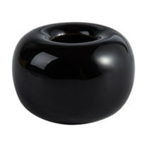HEMOTON 2pcs Mini Personality Simple Ceramics Handmade Toothbrush Holder Stand Antiskipping Eco-friendly Toothbrush Holder Stand for Bathroom Vanity Countertops(Black)