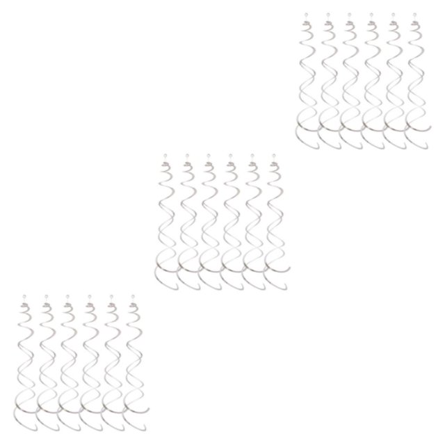 Guardoinrt 6pcs Hanging Garland Safe Ingredients Good Demonstrating Effect PVC Made Silver 3Set