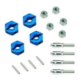 thumbnail image 4 of Adaptador de bujes hexagonales de rueda de 12mm de Metal para coche teledirigido, 4 Uds., contratuerca con tornillos de pasadores para coche 1/12 RC Hugo Adaptador de bujes hexagonales, 4 of 8