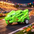 thumbnail image 5 of Inertia Push Sliding Stunt Toy Car Spark Effect Portable Plastic Play Vehicle for Kids Interactive Game Gift,Green, 5 of 7