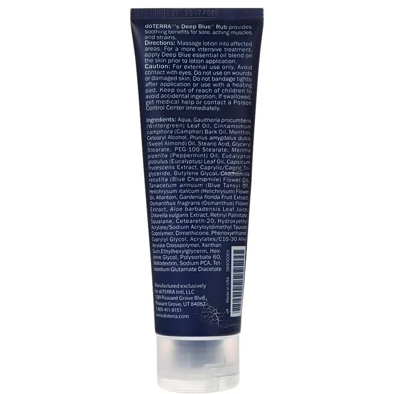 doTERRA Deep Blue Rub, 4oz, Essential Oil Infused Cream for Sore