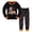 00-Black179, variant on WOYY Halloween Boys Pajamas Long Sleeve Graphic Tee and Pants PJs Sleepwear, Sizes 2-10