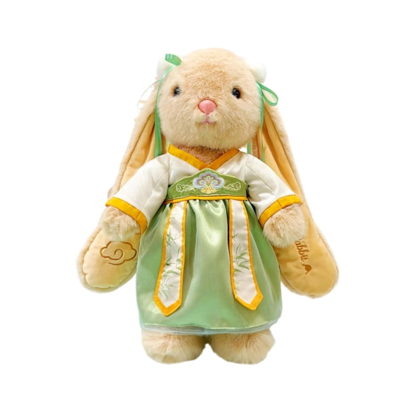 16Inch Cute Bunny Wearing Hanfu Stuffed Animals Plush Toys, Soft Rabbit Plush Doll Throw Pillows, Perfect Christmas Birthday Valentine Easter Hoilday Gifts, Easter Basket Stuffers