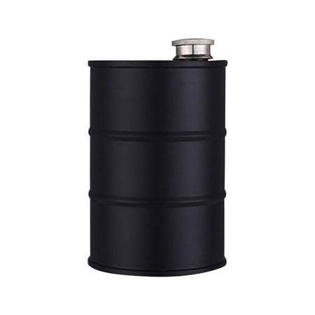 

Wweis 500ml Stainless Steel Outdoor Oil Drum Shape Bar Whiskey Wine Pot Liquor Flask clearance！