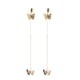 thumbnail image 1 of 1 par de aretes anti-perdidos Pendientes de mariposas con soporte de auriculares, 1 of 4