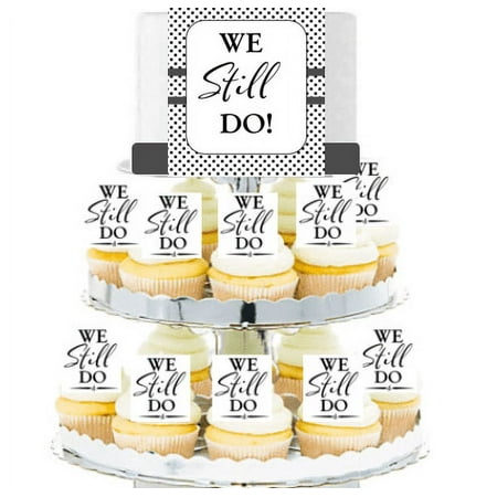 We Still Do Cascading Polka Dots Edible Photo and Edible Cupcake Decoration Topper Picks