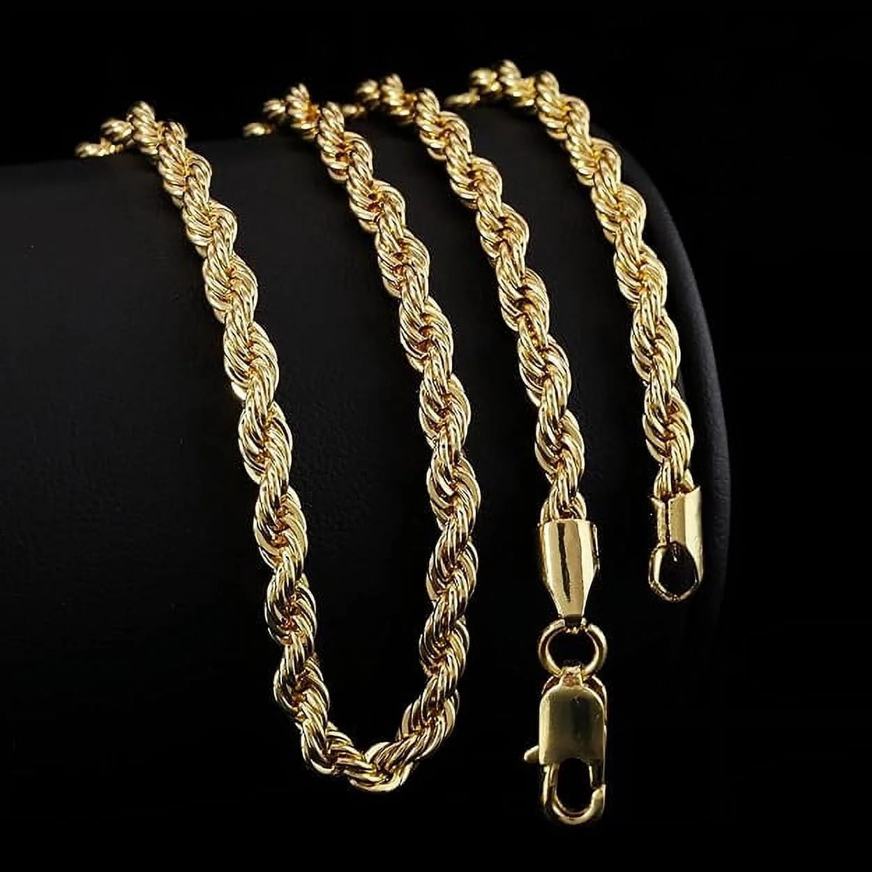 BLING TRAX Gold Chain Necklace Collection – 14K Gold Filled Rope Chain for Men and Women – Diamond Cut – 2.1mm, 2.7mm, 3.8mm