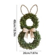 thumbnail image 7 of Wreath Clearance! Easter Bunny Spring Wreath for Front Door Decor, 19" Easter Wreaths with Bow Tie, Spring Summer Farmhouse Holiday Wall Home Window Decor, Easter Decorations Gifts for Women Men, 7 of 7