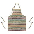 thumbnail image 2 of Yellow and Pink Geometric Boho Pattern Apron-Garden Aprons for Women with Pockets-Cotton Linen Waterproof Kitchen Cooking Gardening Aprons Adjustable for Kitchen,Cooking,BBQ and Salon 33x27 Inch, 2 of 7