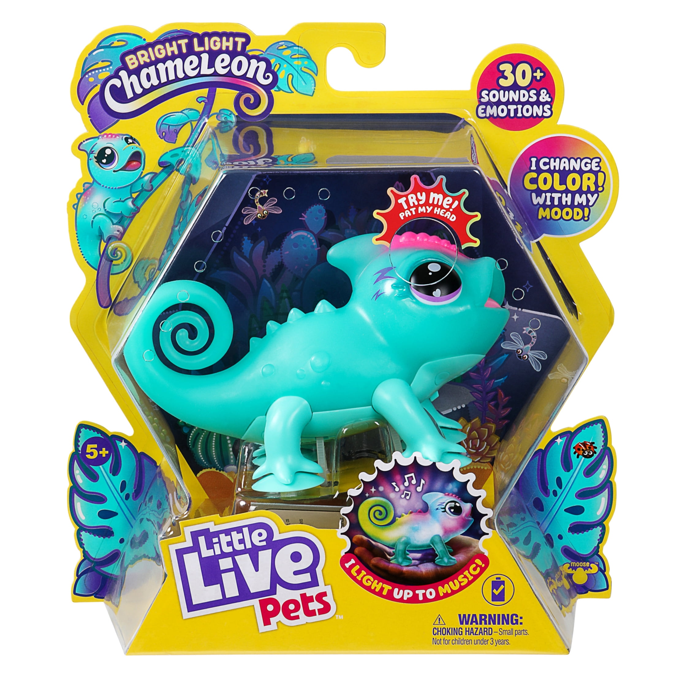 Little Live Pets Sunny the Bright Light Green Chameleon Interactive