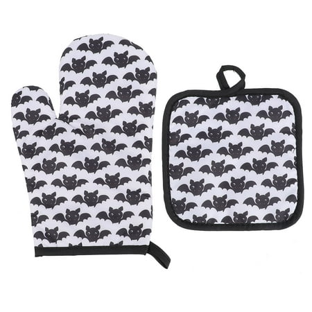 

Hemoton Gloves Mitt Baking Insulation Oven Cooking Kitchen Pad Halloween Microwave Mittens Heat Anti Mitts