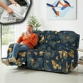 thumbnail image 4 of COEQINE Recliner Sofa Cover Stay in Place 3 Seater Lazy Boy Recliner Chair Cover 8 Pieces Washable Reclining Sofa Slipcover for Home Living Room Decor, Butterfly Dark Blue, 4 of 8