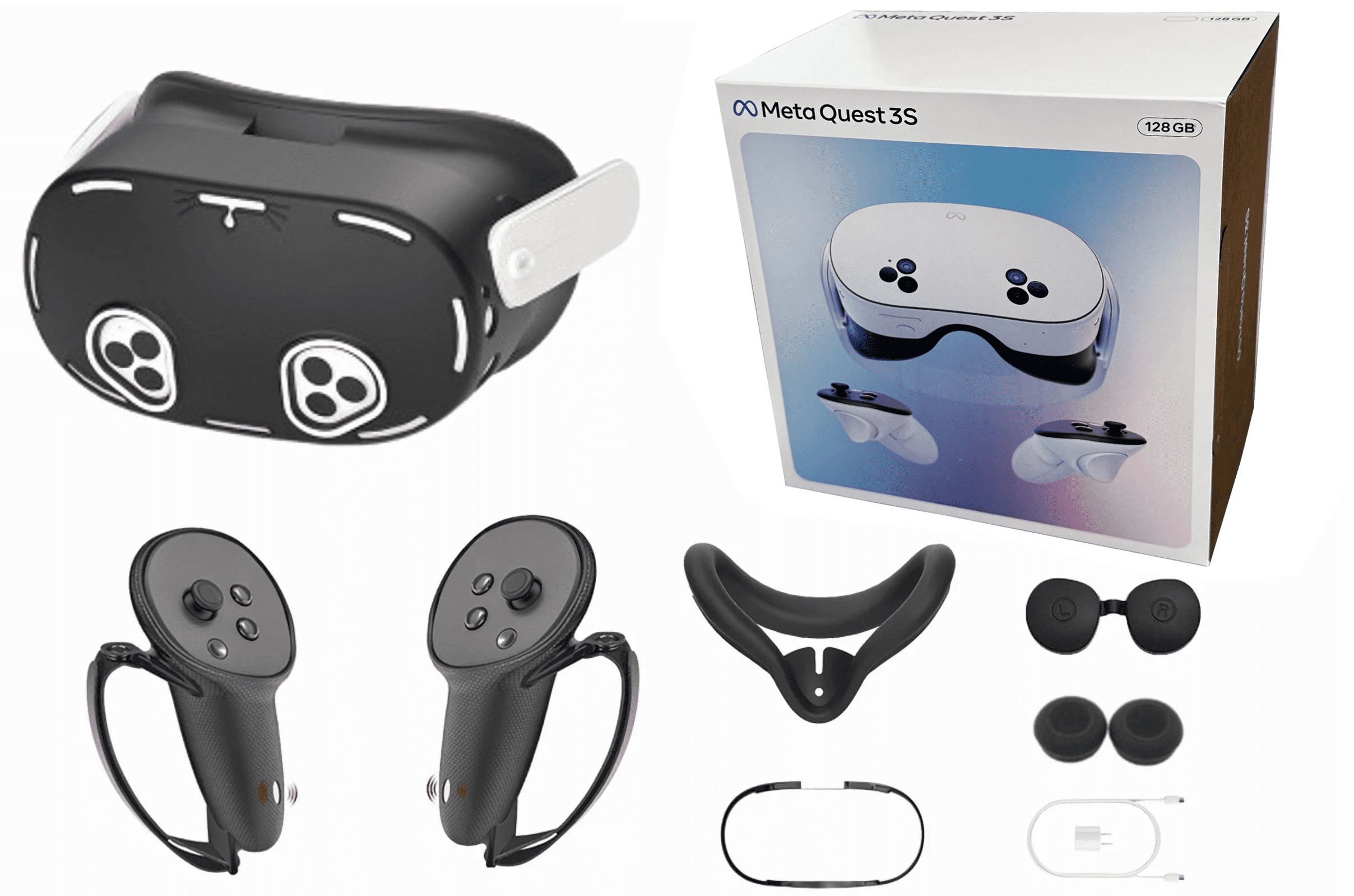 Meta Oculus Quest 2 VR Headset 2022, 128GB SSD, 3D Audio, Holiday