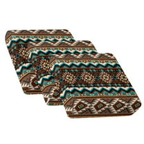 Xixirimido Sectional Couch Covers 3Pcs Stretch Sofa Covers Washable Couch Cushion Slipcover with Elastic Bottom Universal Furniture Protector, Aztec Tribe Geometric