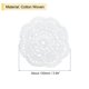 thumbnail image 2 of Uxcell 4Pcs Posavasos de ganchillo de 3.94" de tela de algodón, posavasos redondos hechos a mano con diseño floral en blanco, 2 of 5