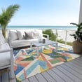 thumbnail image 6 of Addison Rugs Chantille Indoor/Outdoor Transitional Geometric Blue Washable Rectangle Rug, 10' x 14', 6 of 6