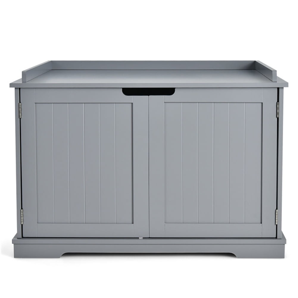 Yardi Yard Cat Litter Box Enclosure with Double Doors for Large Cat and Kitty-Gray, Cat Litter Box Furniture, Litter Box Enclosure, Pet Crate, Cat Washroom Cabinet, Fits Most Litter Box Yardi Yard Cat Litter Box Enclosure with Double Doors for Large Cat and Kitty-Gray, Cat Litter Box Furniture, Litter Box Enclosure, Pet Crate, Cat Washroom Cabinet, Fits Most Litter Box