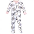 thumbnail image 4 of Hudson Baby Infant Girl Cotton Zipper Sleep and Play 3pk, Pink Safari, Preemie, 4 of 4