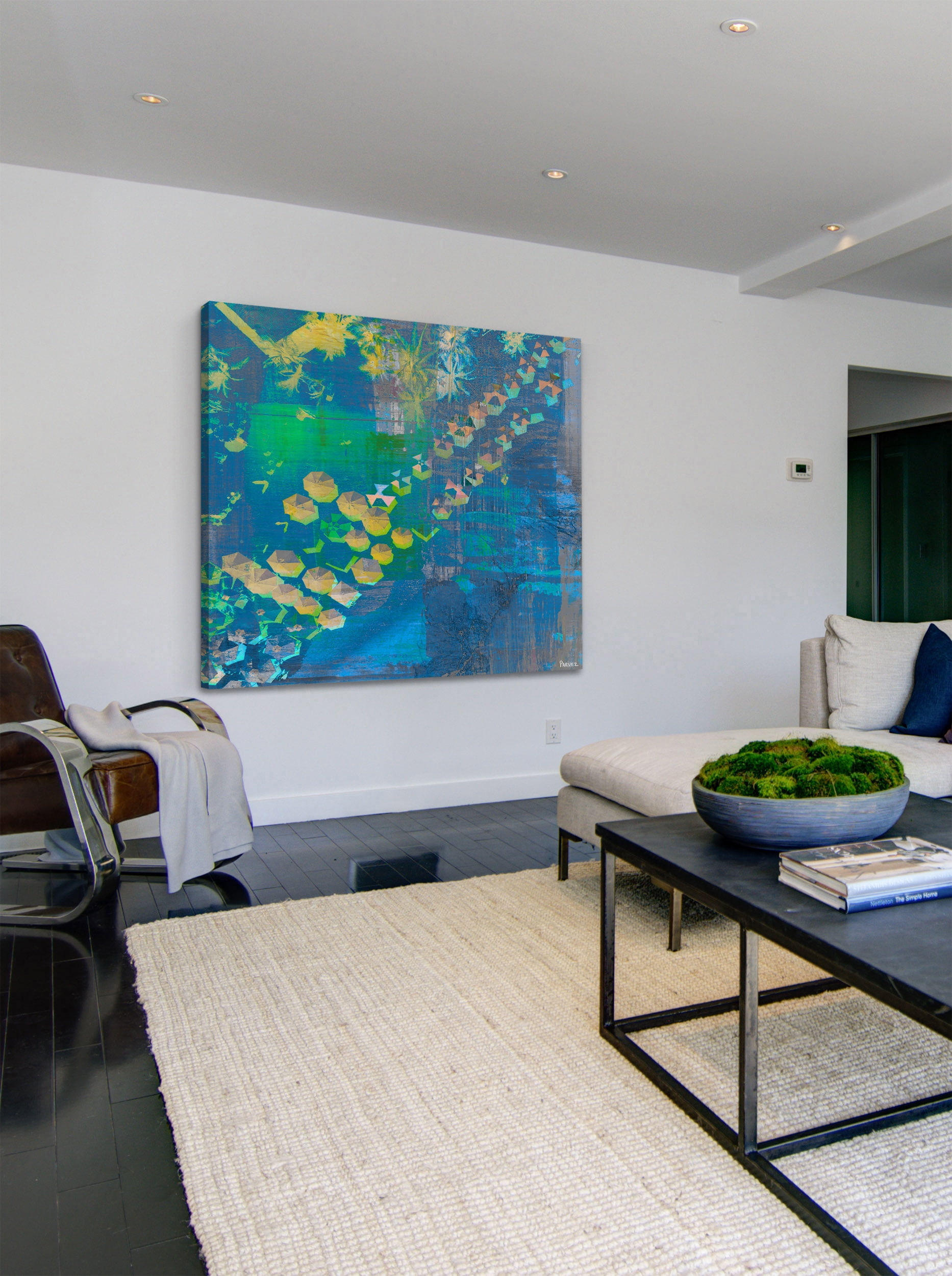 "Superimposed" Painting Print on Wrapped Canvas