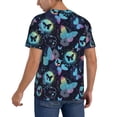thumbnail image 2 of Hirioo Blue Butterfly for Men's Baseball T-shirt Shirts Short Sleeve Casual Summer Button Stretch T Shirts,Size S-4XL-X-Large, 2 of 7