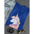 thumbnail image 3 of Unicorn Rainbow Hair Shaped T-Shirt Women -Image by Shutterstock, Female Medium, 3 of 4