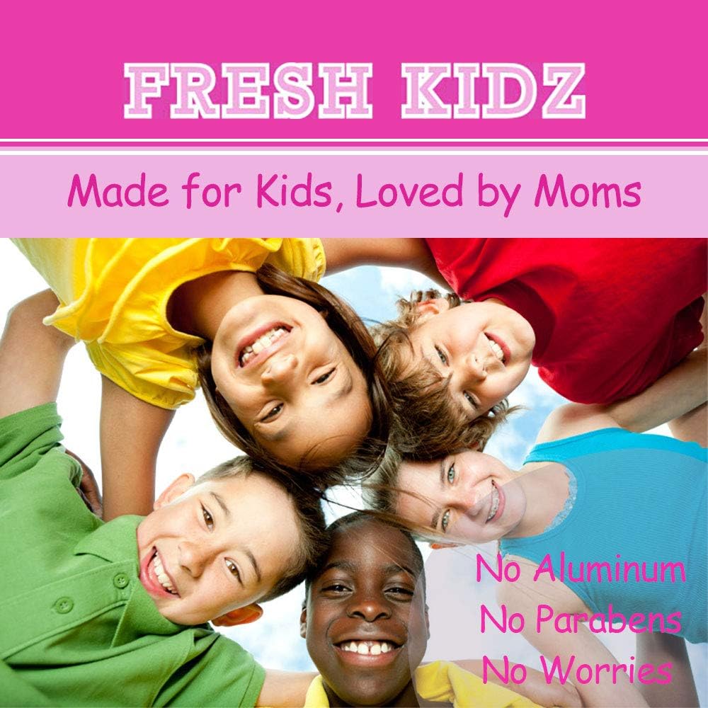 Fresh Kidz Roll On Deodorant for Kids and Teens - Baking Soda and Aluminum-free 24 Hour Protection for Sensitive Skin - Girls "Pink" 1.86 fl. oz. - image 3 of 4