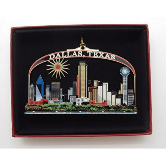 Dallas Texas City Skyline Christmas ORNAMENT City State Travel Souvenir Gift
