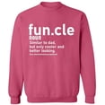 thumbnail image 2 of OXI Crewneck Sweatshirt - Funcle Noun, Basic Casual Sweatshirts for Men's and Women Fleece Sweatshirt Long Sleeve - Safety Pink Small, 2 of 2