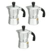 Imusa Aluminum Espresso Maker Stovetop Coffeemaker 9 Cup, 3 Pack